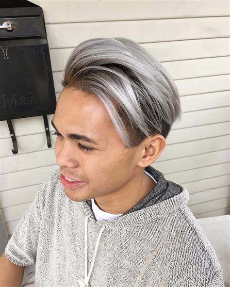 ash hair color mens|ash gray curly hair men.